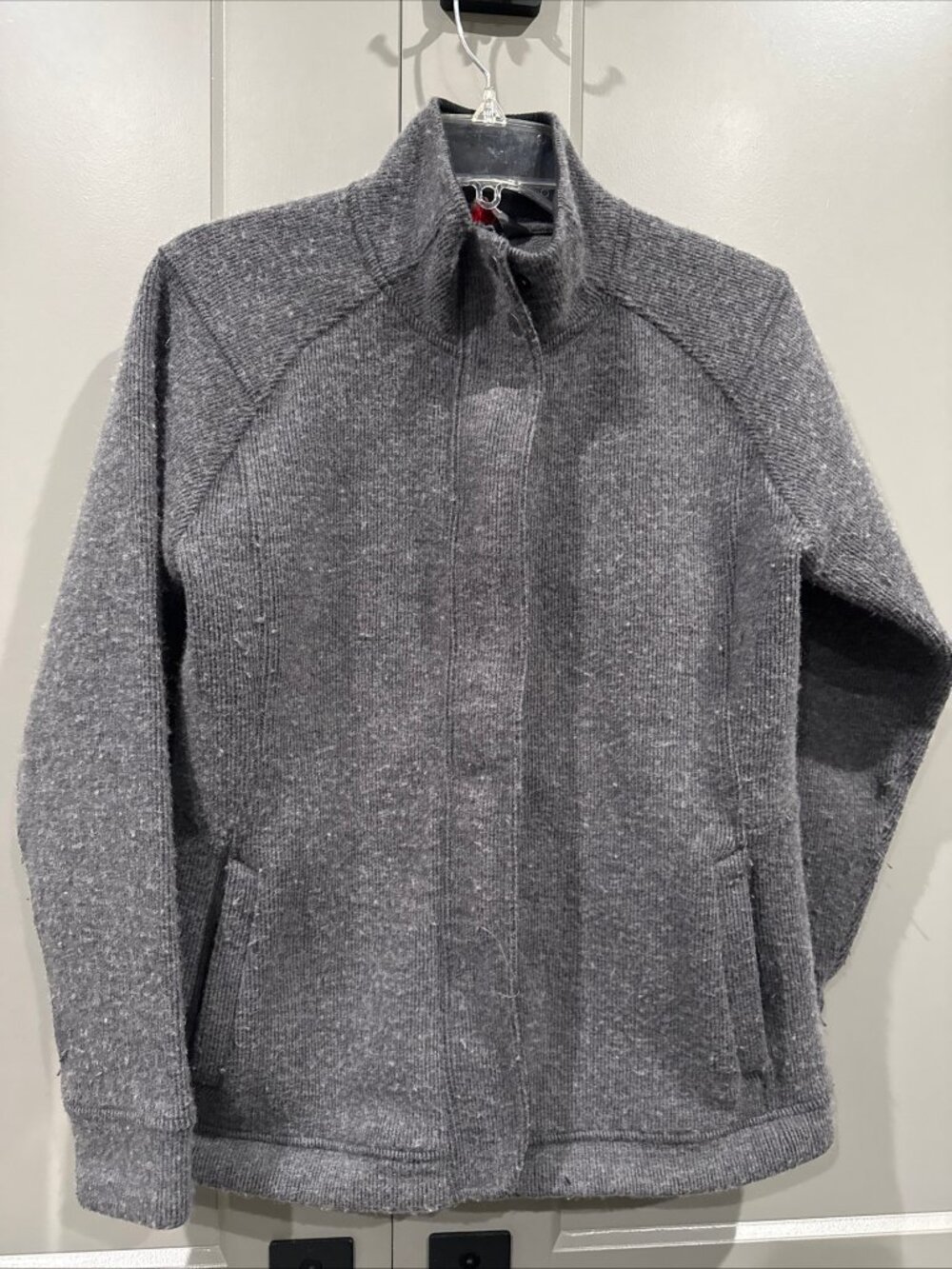 Outdoor Research Fleece Jacket Wool BlendFull Zip Gray Men's Medium
